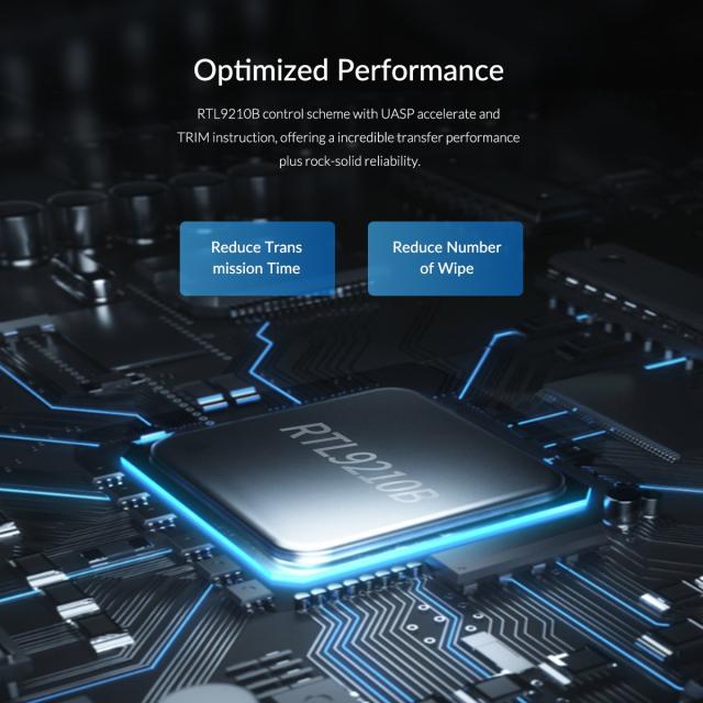 Кутия Orico за SSD, Storage - Case - M.2 NVMe/SATA M/B key - USB3.1 Type-C Gen.2 10Gbps, Blue - TCM2M-C3