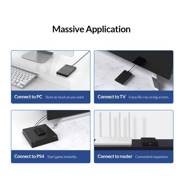 Кутия Orico, 2.5", SSD, HDD, Storage - Case - 2.5 inch TYPE C Black - 2526C3-BK