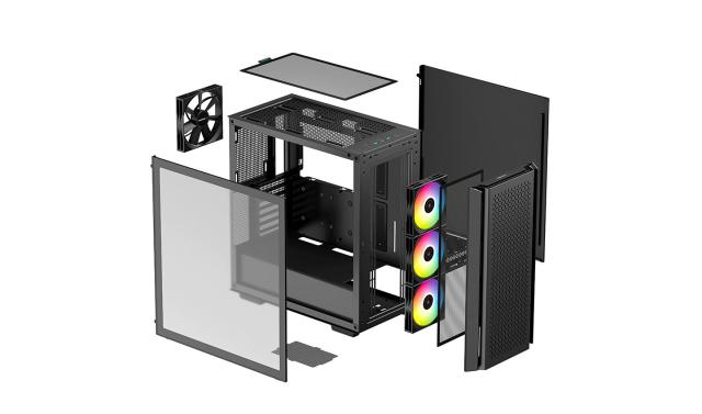 Кутия DeepCool CG560, 2xUSB3.0, 1xAudio, Mid Tower, Mini-ITX/Micro-ATX/ATX/E-ATX