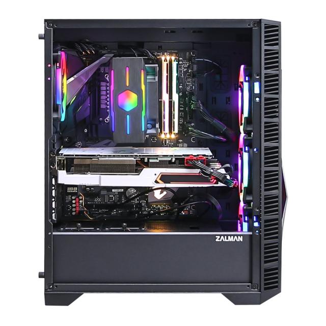 Kутия ZalmanZ3 ICEBERG BLACK, Middle Tower, E-ATX, ATX, mATX, Mini-ITX, ARGB, Tempered Glass