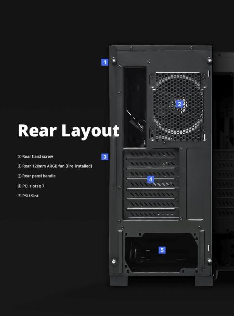 Kутия ZalmanZ3 ICEBERG BLACK, Middle Tower, E-ATX, ATX, mATX, Mini-ITX, ARGB, Tempered Glass