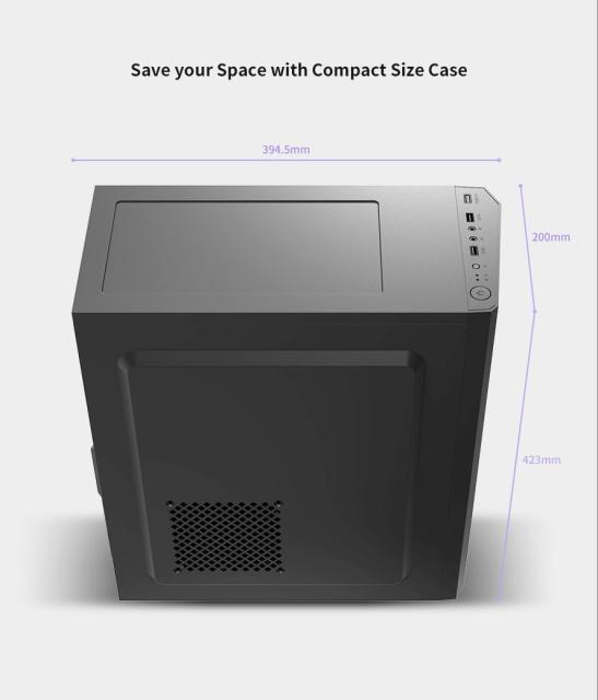 Кутия Zalman ZM-T8, 1x USB 3.0, 2x USB 2.0, ATX/Micro ATX/Mini-ITX, Черна