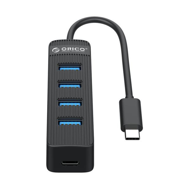 Хъб Orico USB3.0 HUB 4 port - Type C input, aux Type-C power input - TWC3-4A