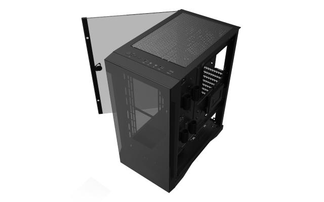 Кутия Gamdias TALOS E2 Elite, aRGB, Tempered Glass, 1 x USB 3.0, 2 x USB 2.0, HD Audio Headphones, HD Audio Mic, ATX/mATX/Mini-ITX 