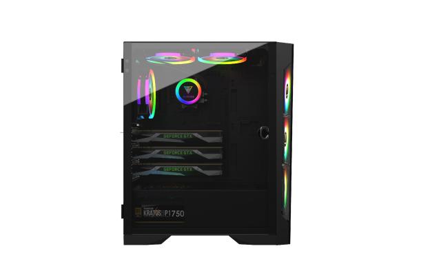 Кутия Gamdias TALOS E2 Elite, aRGB, Tempered Glass, 1 x USB 3.0, 2 x USB 2.0, HD Audio Headphones, HD Audio Mic, ATX/mATX/Mini-ITX 