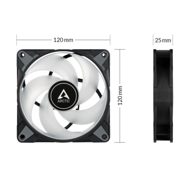 Вентилатор Arctic Fan 120mm P12 PWM PST A-RGB 0dB, 4-pin PWM