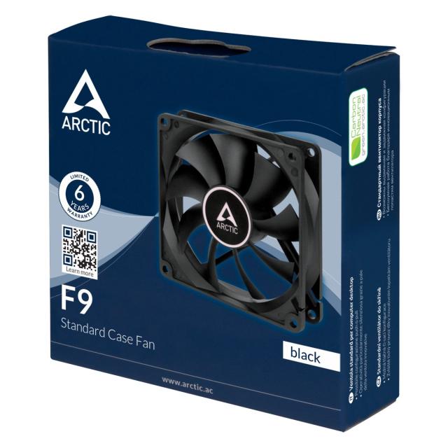 Вентилатор Arctic Fan F9 Black- 92mm/1800rpm, 3-pin