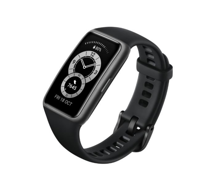Фитнес гривна Huawei Band 6, Black, 1.47" AMOLED color screen, 6-axis IMU sensor,battery 180 mAh, Water resistance 5ATM, BT