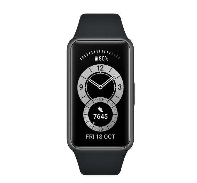 Фитнес гривна Huawei Band 6, Black, 1.47" AMOLED color screen, 6-axis IMU sensor,battery 180 mAh, Water resistance 5ATM, BT