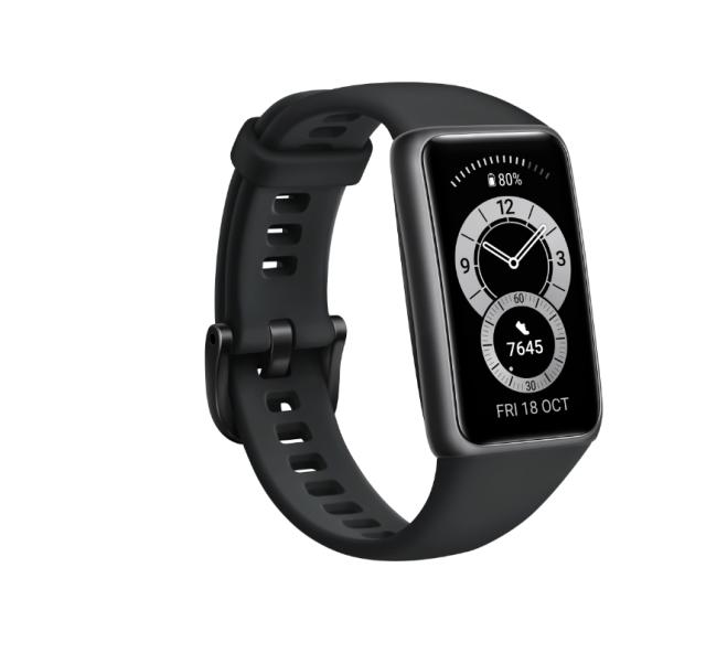 Фитнес гривна Huawei Band 6, Black, 1.47" AMOLED color screen, 6-axis IMU sensor,battery 180 mAh, Water resistance 5ATM, BT