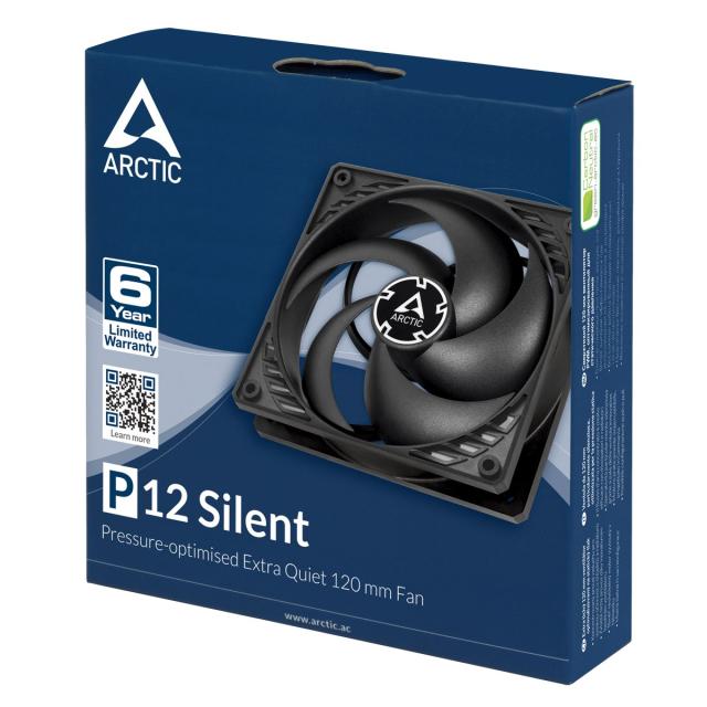 Вентилатор Arctic Fan 120mm P12 Silent black/black, 3-pin