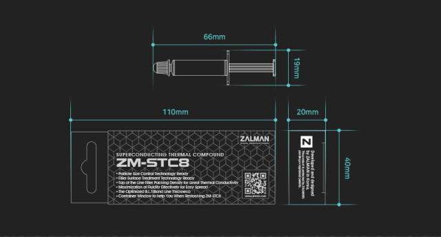 Термо паста Zalman Thermal compound STC8, 8.3W/mK, 1.5g