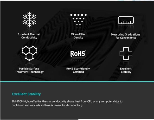 Термо паста Zalman Thermal compound STC8, 8.3W/mK, 1.5g