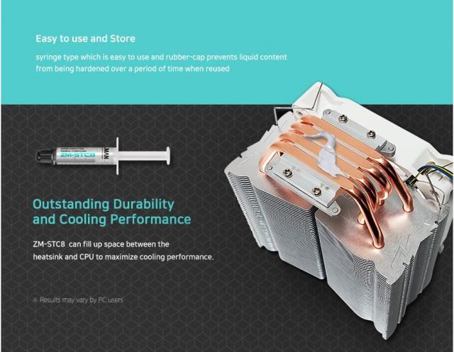 Термо паста Zalman Thermal compound STC8, 8.3W/mK, 1.5g