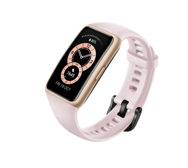 Фитнес гривна Huawei Band 6, Pink, 1.47" AMOLED color screen, 6-axis IMU sensor, battery 180 mAh, Water resistance 5ATM, BT