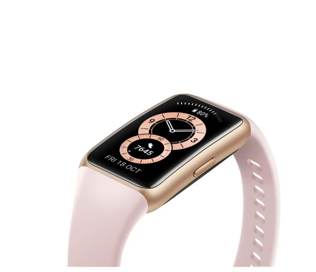 Фитнес гривна Huawei Band 6, Pink, 1.47" AMOLED color screen, 6-axis IMU sensor, battery 180 mAh, Water resistance 5ATM, BT