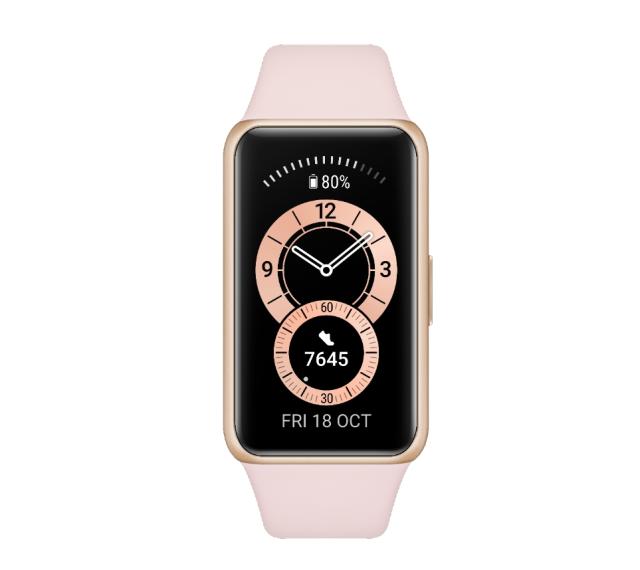 Фитнес гривна Huawei Band 6, Pink, 1.47" AMOLED color screen, 6-axis IMU sensor, battery 180 mAh, Water resistance 5ATM, BT