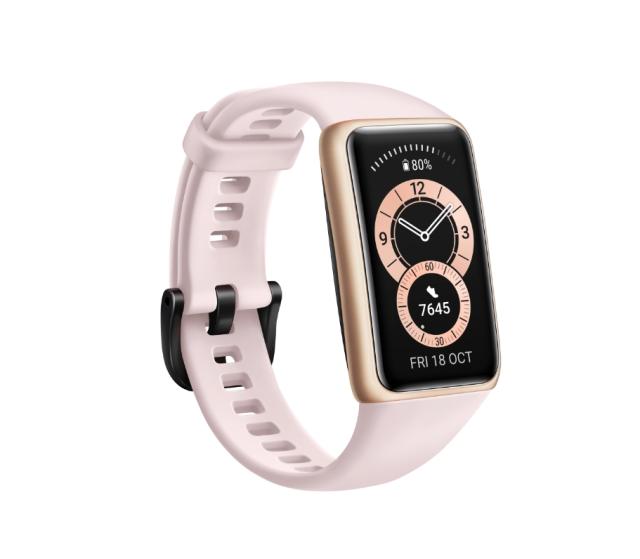 Фитнес гривна Huawei Band 6, Pink, 1.47" AMOLED color screen, 6-axis IMU sensor, battery 180 mAh, Water resistance 5ATM, BT