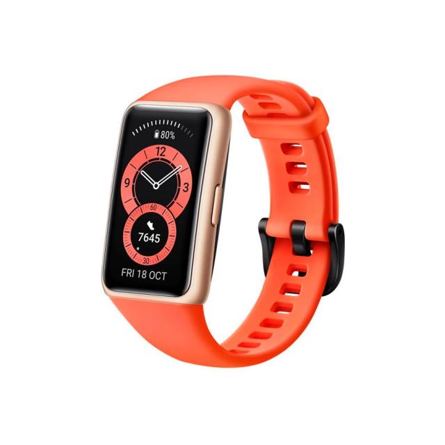 Фитнес гривна Huawei Band 6, Amber Sunrise, 1.47" AMOLED color screen, 6-axis IMU sensor,battery 180 mAh, Water resistance 5ATM, BT