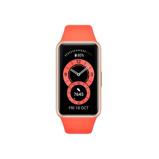 Фитнес гривна Huawei Band 6, Amber Sunrise, 1.47" AMOLED color screen, 6-axis IMU sensor,battery 180 mAh, Water resistance 5ATM, BT