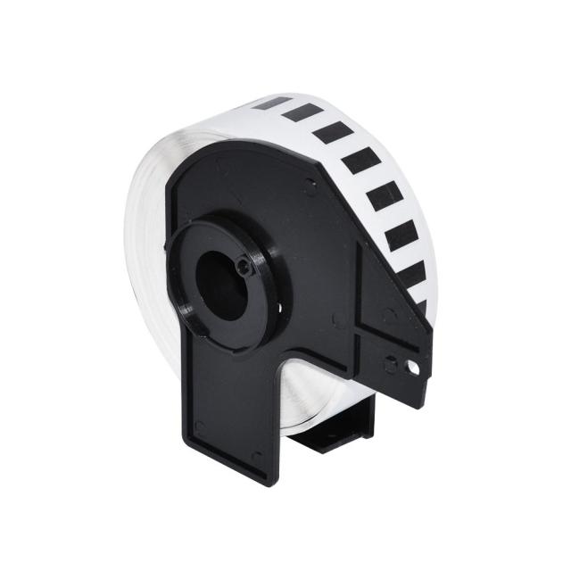 Makki съвместими етикети Brother DK-22214 - White Continuous Length Paper Tape 12mm x 30.48m, Black on White - MK-DK-22214