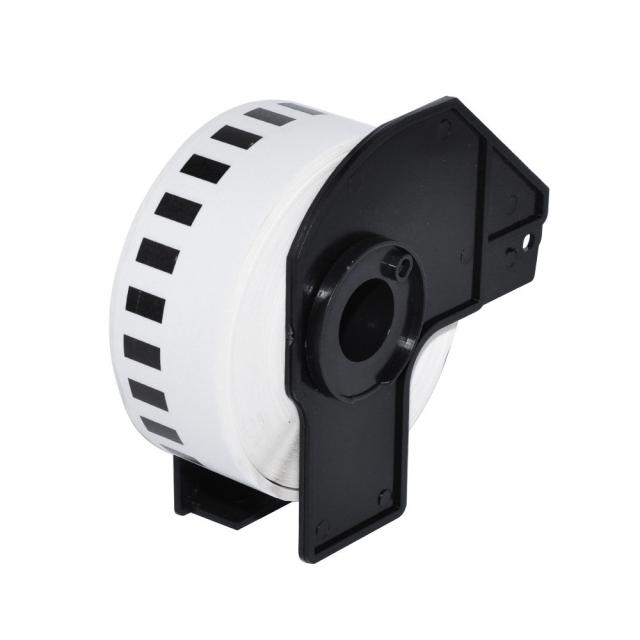 Makki съвместими етикети Brother DK-22214 - White Continuous Length Paper Tape 12mm x 30.48m, Black on White - MK-DK-22214