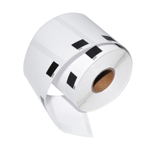 Makki съвместими етикети Brother DK-11209 ROLL ONLY - Small Address Paper Labels, 29mmx62mm, 800 labels per roll, Black on White - MK-DK-11209-RO