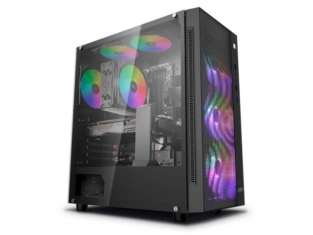 Кутия DeepCool MATREXX 55 MESH ADD-RGB 4F, 1 x USB 3.0, 2 x USB 2.0, EATX ATX mATX Mini-ITX 