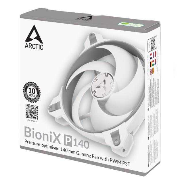 Вентилатор Arctic Fan 140mm BioniX P140 PWM PST - Grey/White, 4-pin PWM