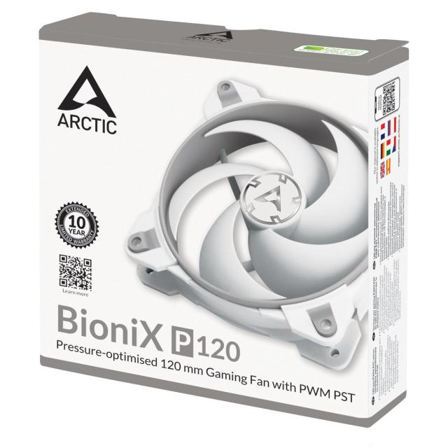 Вентилатор Arctic Fan 120mm - BioniX P120 PWM PST, Grey/White, 4-pin PWM