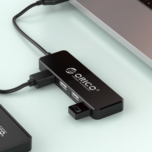 USB Хъб Orico 4 порта, USB 2.0 Type-A, черен