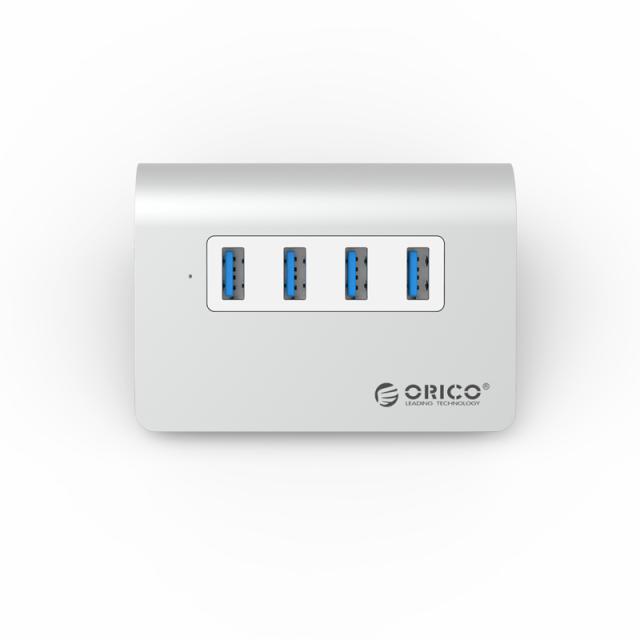 USB Хъб Orico 4 порта, USB 3.0 Type-A 1.0 m, бял