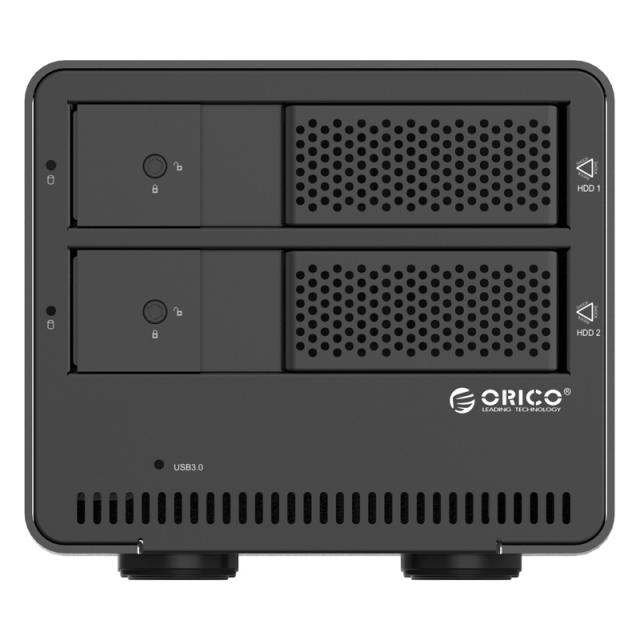 Кутия Orico, 3.5" HDD за два диска Storage - Case - Dual Bay 3.5" Aluminium Black - 9528U3