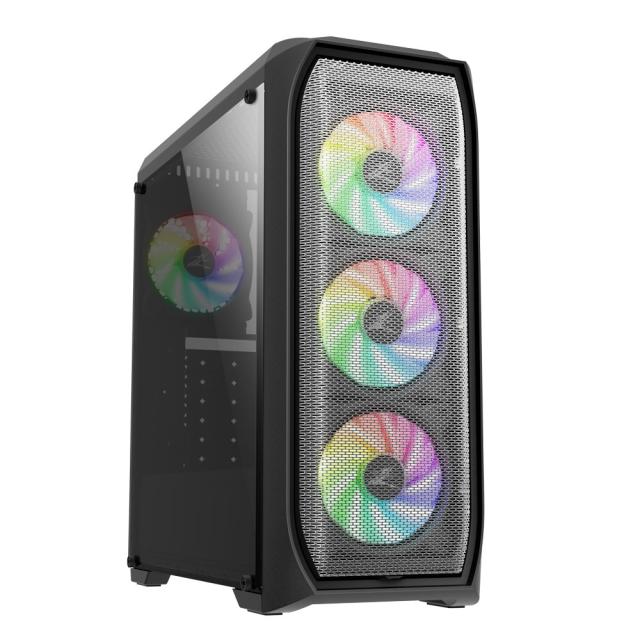 Кутия Zalman N5 MF, 1x USB 3.0, 4x RGB Spectrum вентилатора, ATX/Micro-ATX/Mini-ITX, Черна