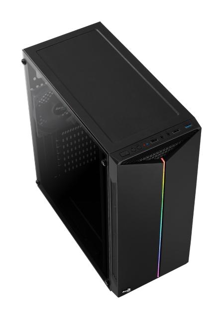 Кутия AeroCool Split RGB, Middle Tower, 1 x USB 3.0, 2 x USB 2.0, ATX/mATX/Mini-ITX 