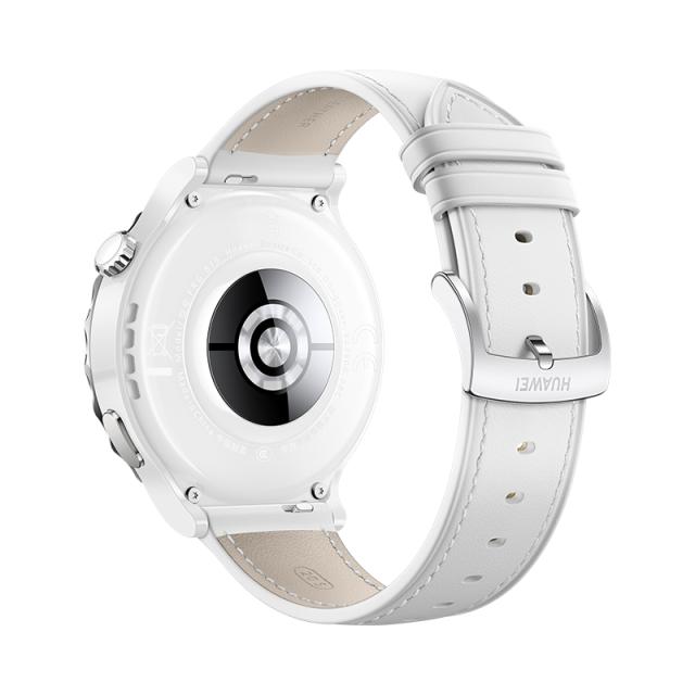 Часовник Huawei Watch GT 3 Pro 43mm, Frigga-B19V,  1.32", Amoled, 466x466, PPI 352, 4GB, Bluetooth 5.2, supports BLE/BR/EDR, 5ATM, Battery 292 maAh, White Leather Strap