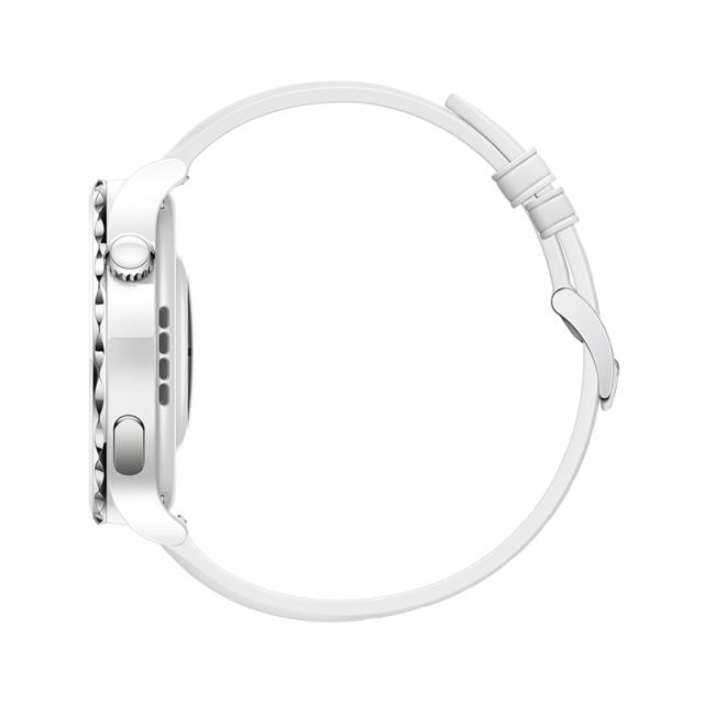 Часовник Huawei Watch GT 3 Pro 43mm, Frigga-B19V,  1.32", Amoled, 466x466, PPI 352, 4GB, Bluetooth 5.2, supports BLE/BR/EDR, 5ATM, Battery 292 maAh, White Leather Strap