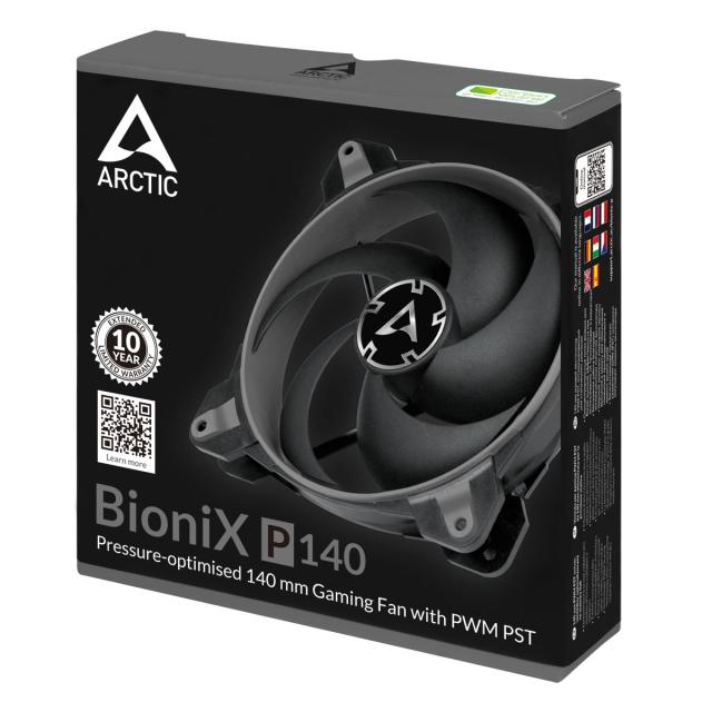 Вентилатор Arctic Fan 140mm BioniX P140 PWM PST, Grey, 4-pin PWM