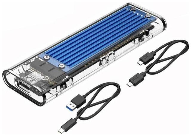 Кутия Orico за SSD, Storage - Case - M.2 NVMe M key - USB3.1 Type-C - TCM2-C3-BL