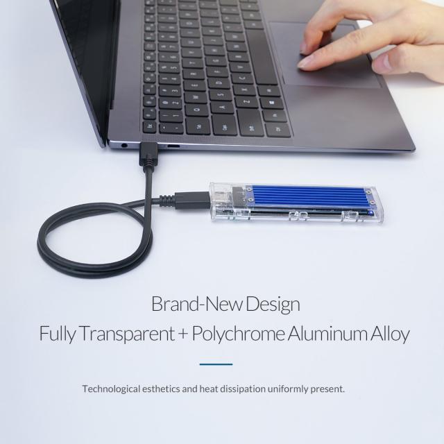 Кутия Orico за SSD, Storage - Case - M.2 NVMe M key - USB3.1 Type-C - TCM2-C3-BL