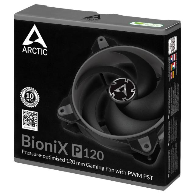 Вентилатор Arctic Fan 120mm, BioniX P120 PWM PST, Grey, 4 pin PWM