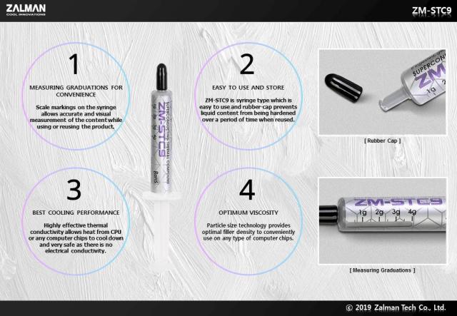 Термо паста Zalman Thermal compound, 9.1W/mK, 4g