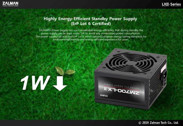 Захранване Zalman ZM600-LXII, PSU 600W, Active PFC