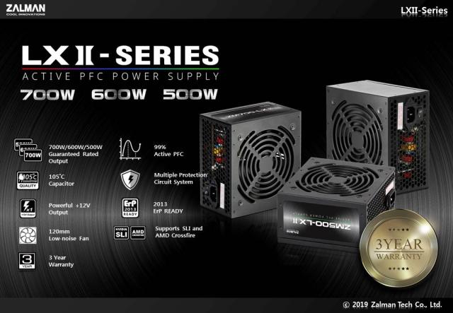 Захранване Zalman ZM600-LXII, PSU 600W, Active PFC