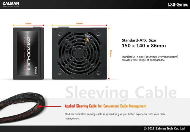 Захранване Zalman ZM500-LXII, PSU 500W, Active PFC