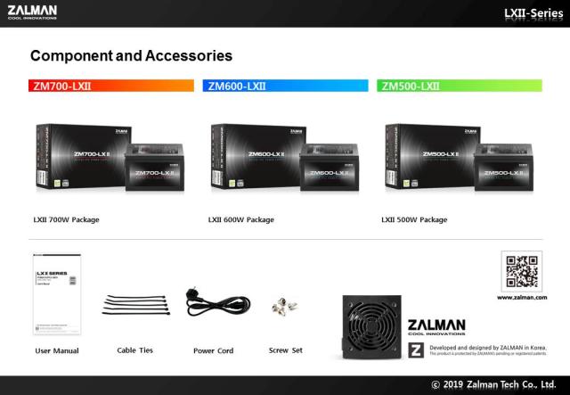 Захранване Zalman ZM500-LXII, PSU 500W, Active PFC