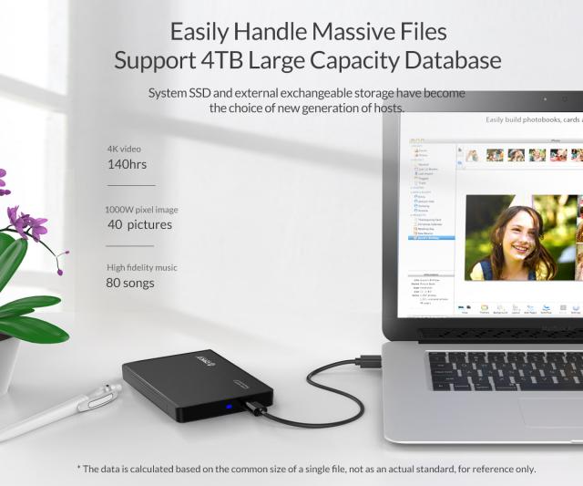 Кутия Orico, 2.5", SSD, HDD Storage - Case - 2.5 inch USB Type-C Gen2, UASP, black - 2588C3-G2-BK