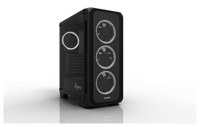 Кутия Zalman Z7 NEO RGB Sync, 1 x USB 3.0, 2 x USB, 2.0, HD Audio Headphones, HD Audio Mic, ATX/ mATX/ Mini-ITX, черна