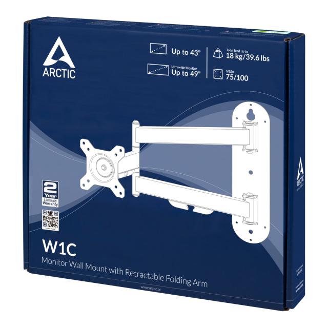 Стойка Arctic за монитор или телевизор за стена WALL Mount Monitor W1C