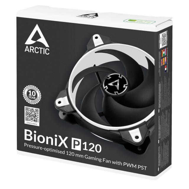 Вентилатор Arctic Fan 120mm - BioniX P120 PWM PST - White, 4 pin PWM